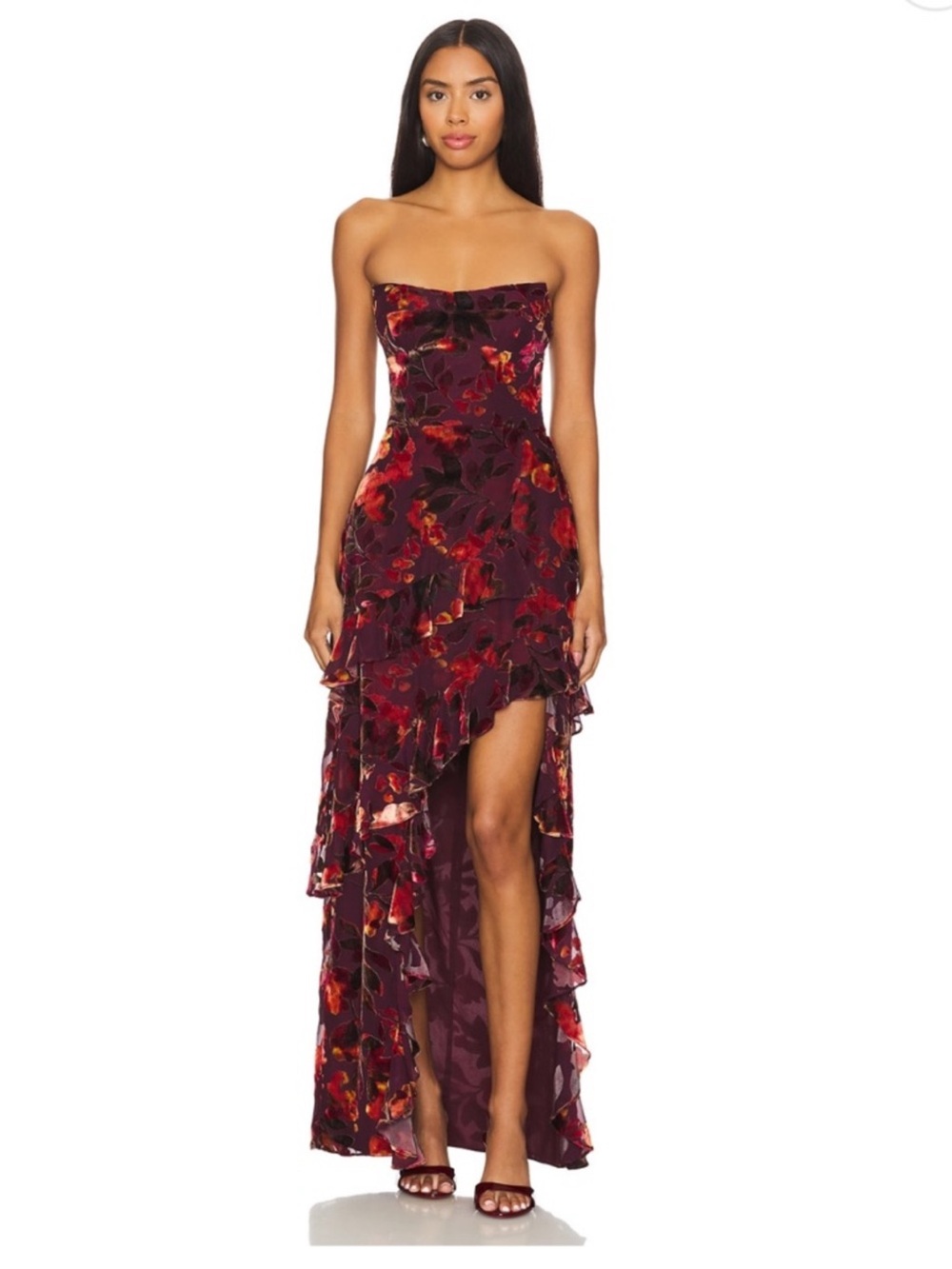 Amanda Uprichard Magnolia Maxi Dress Sorrel Burnout